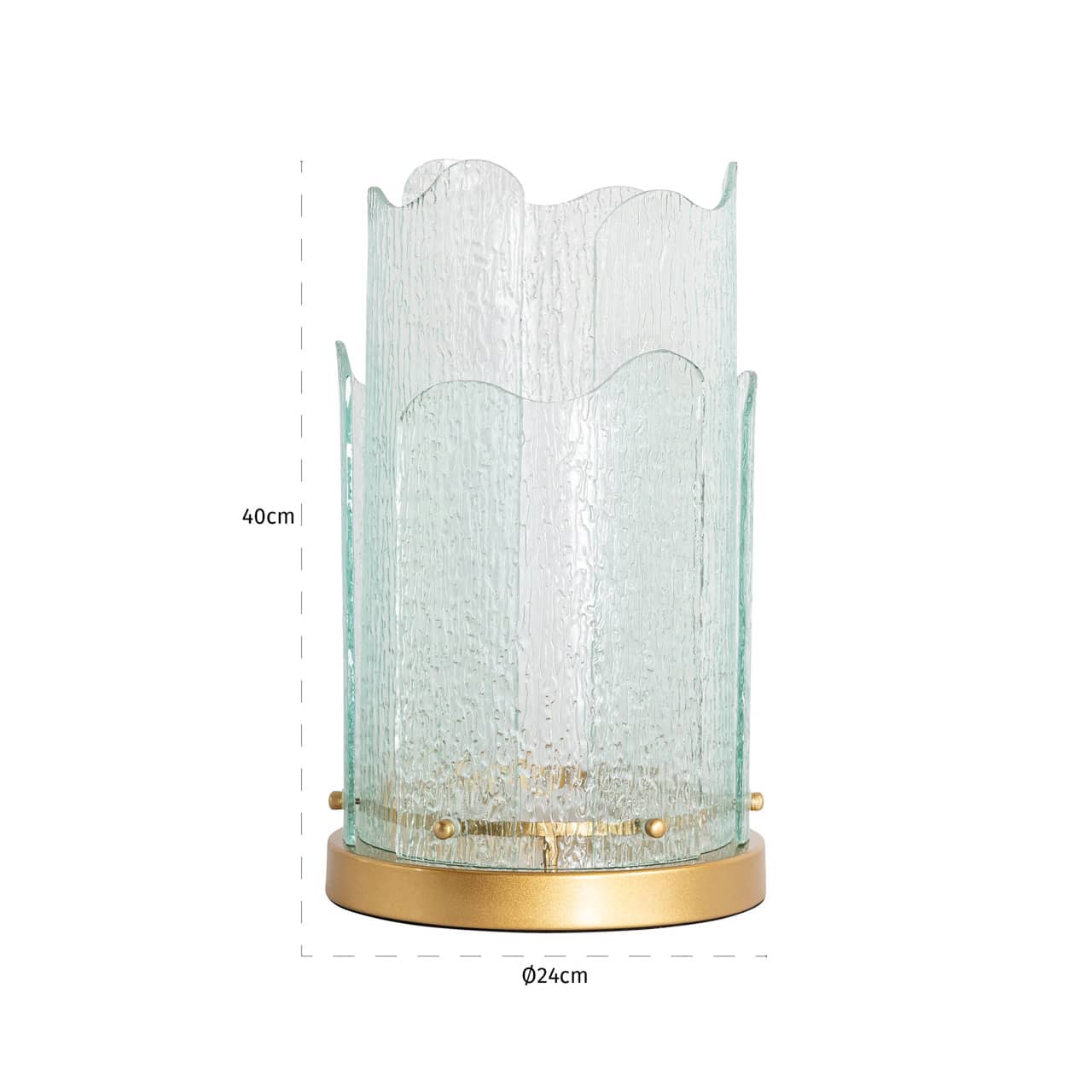 Danila asztali üveg búrás gyertyatartó