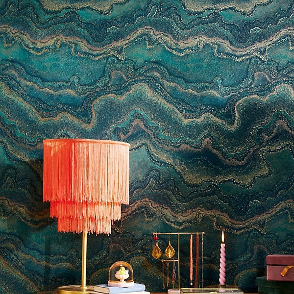 Márványos zöld design tapéta
