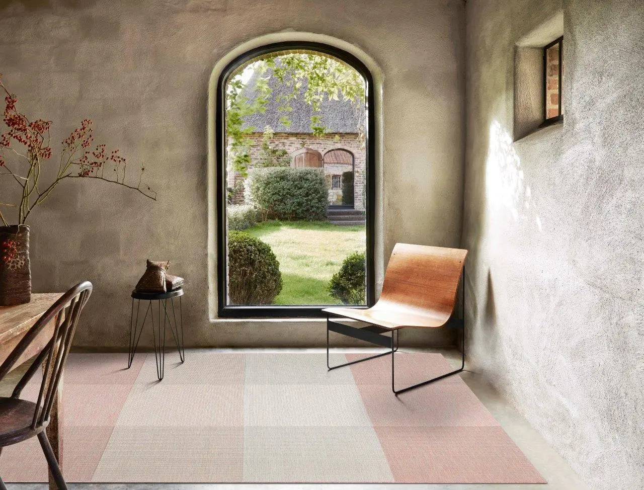 Kültéri szőnyeg malyva színű kockas