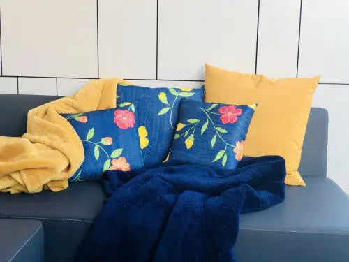 Arabella kék díszpárna 3 darabos szett / kék