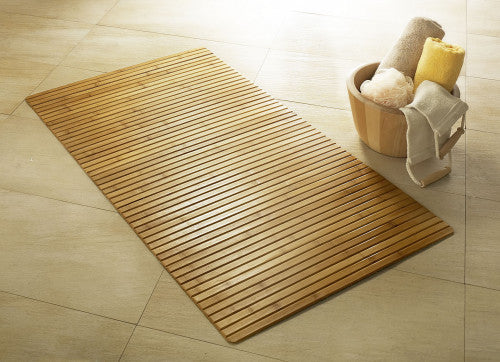 Bambus nature fürdőszobai kilépő 60x115 / beige-barna