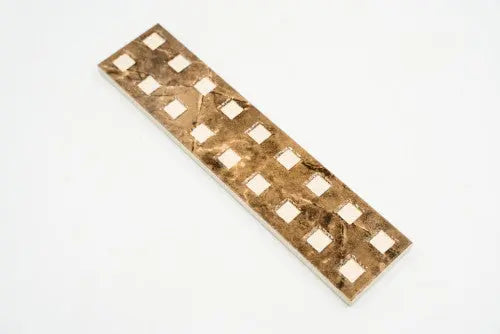 Barna márványos listello 6x25 / beige-barna