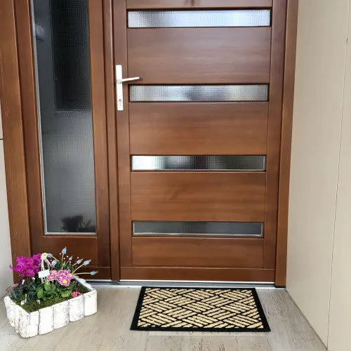 Boucara checker lábtörlő 40x60 / beige-barna