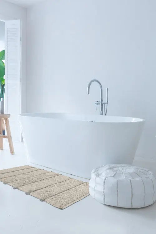 Calypso natural fürdőszoba szőnyeg 55x85 / beige-barna