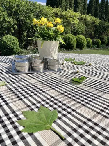 Catan barna teflonos kültéri terítő 140x140 / szürke