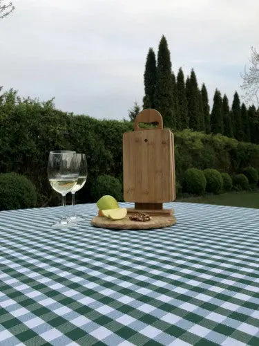 Catan zöld kockás terítő 140x140 / zöld