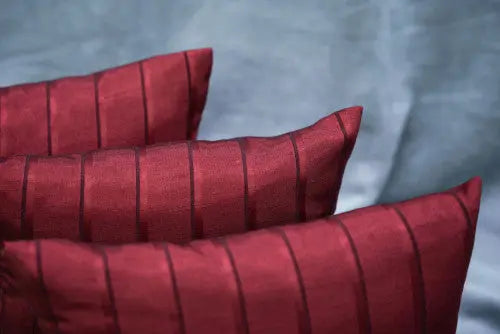 City bordó díszpárna huzat szettben 3 darabos szett / piros-bordó