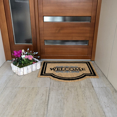 Coco Classic Welcome natural lábtörlő 60x80 / beige-barna