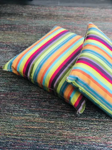 Colourful stripes kültéri díszpárna 40x40 / sárga-narancs