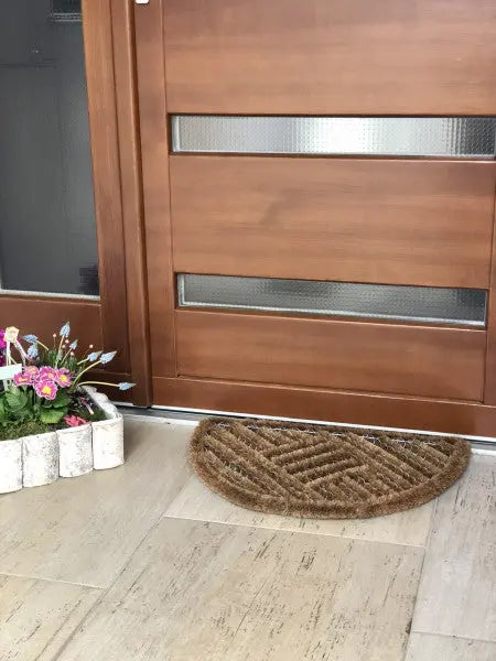 Draco natural hr félkör lábtörlő 40x60 / beige-barna