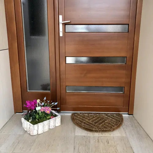 Draco natural hr félkör lábtörlő 40x60 / beige-barna