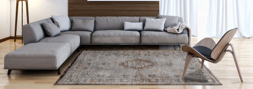 Fading World Medallion Grey Ebony szőnyeg 8257 80x150 / szürke