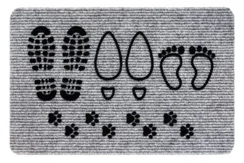 Flocky family lábtörlő 40x60 / szürke