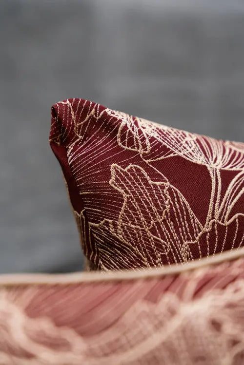 Flori díszpárna szett 604 3 darabos szett / piros-bordó