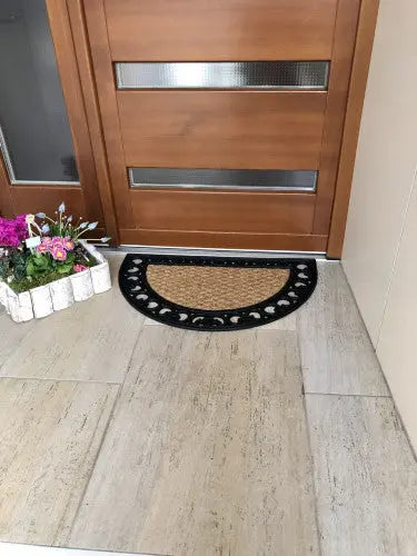 Gazelle félkör lábtörlő 45x75 / beige-barna