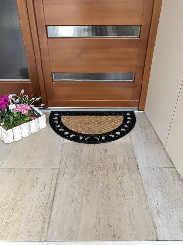Gazelle félkör lábtörlő 45x75 / beige-barna