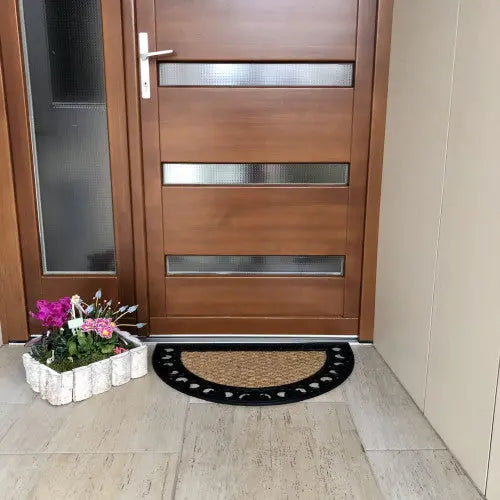 Gazelle félkör lábtörlő 45x75 / beige-barna