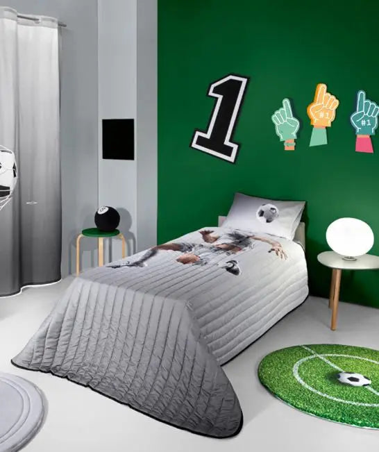 Heroes focis ágyterítő szett 160x230+50x70 / szürke