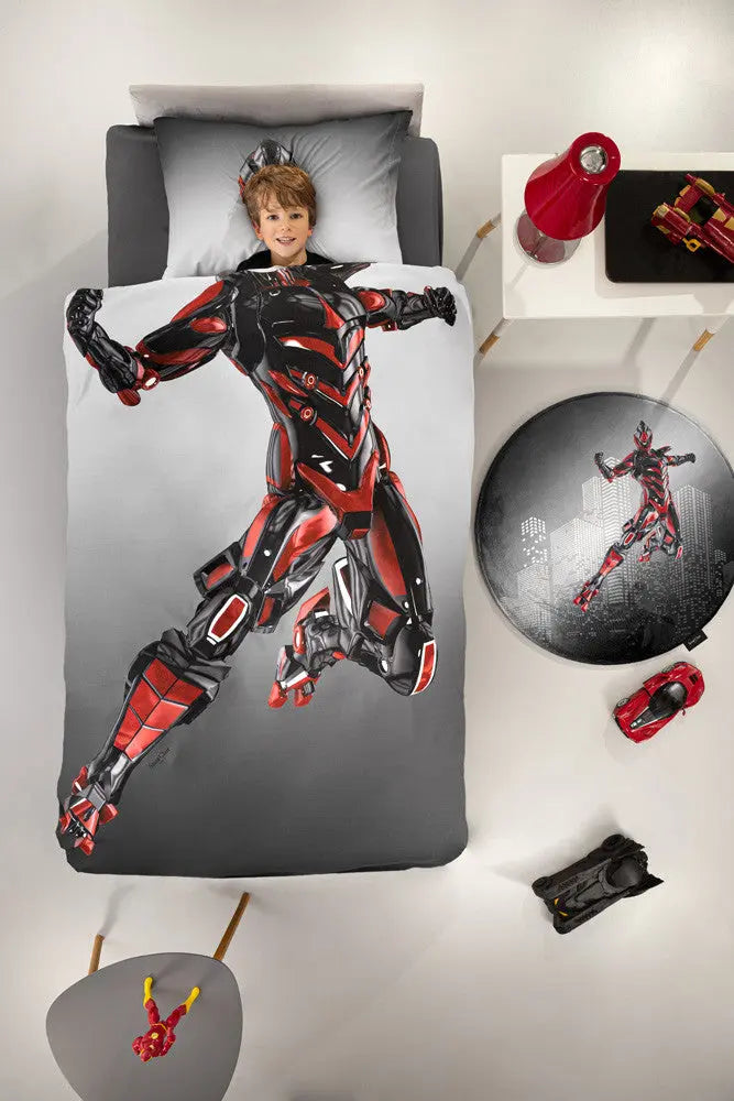 Heroes robotos ágynemű 160x225+50x70 / szürke