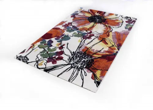 Intrigue színes virágos szőnyeg 32041/6379 135x195 / piros-bordó