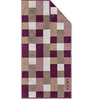 Joop! Infinity checked plum törölköző 50x100 / rózsaszín-lila