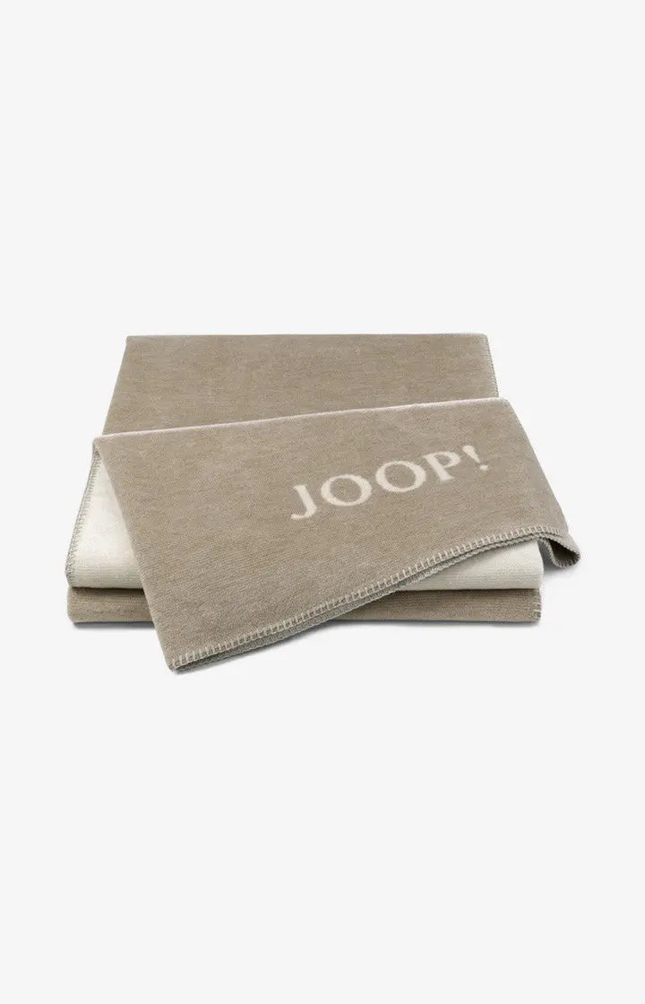 Joop! Melange doubleface sand-natur pléd 150x200 / beige-barna