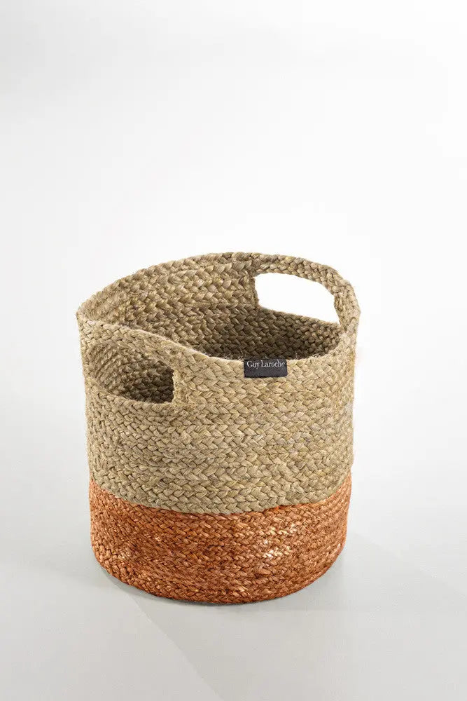 Juta coral tárolókosár 30x30 / sárga-narancs