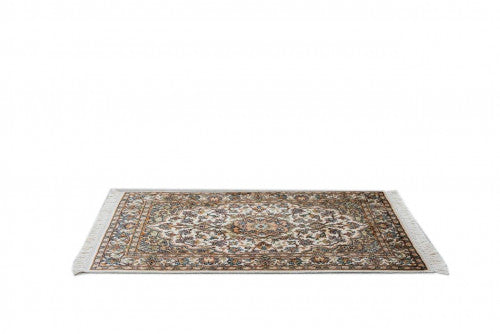 Kashan cream selyemszőnyeg 64X91 64x91 / beige-barna