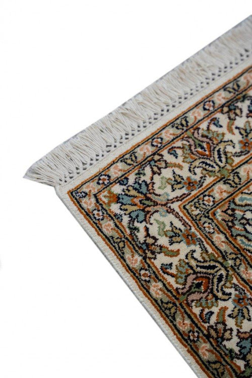 Kashan cream selyemszőnyeg 64X91 64x91 / beige-barna