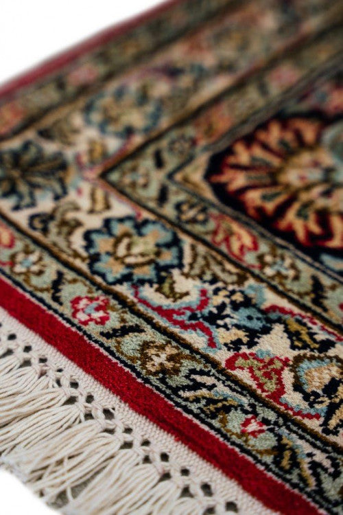 Kashan red selyemszőnyeg 65X88 65x88 / piros-bordó