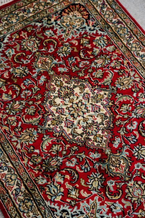 Kashan red selyemszőnyeg 65X88 65x88 / piros-bordó