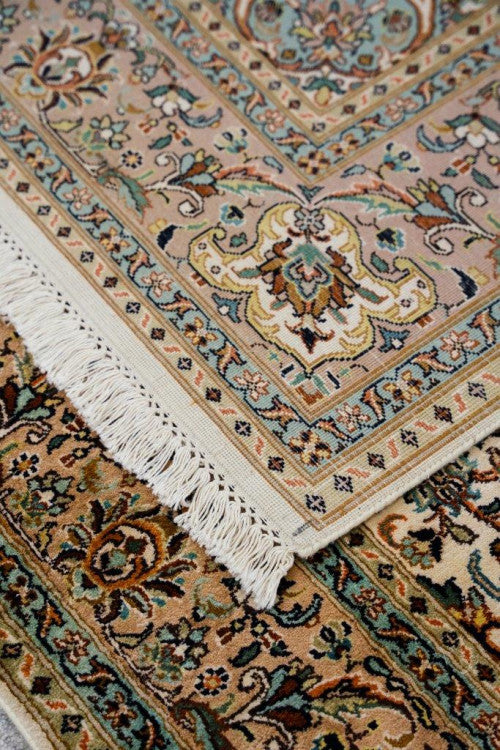 Kashmir Silk Rust selyemszőnyeg 123x185 / beige-barna