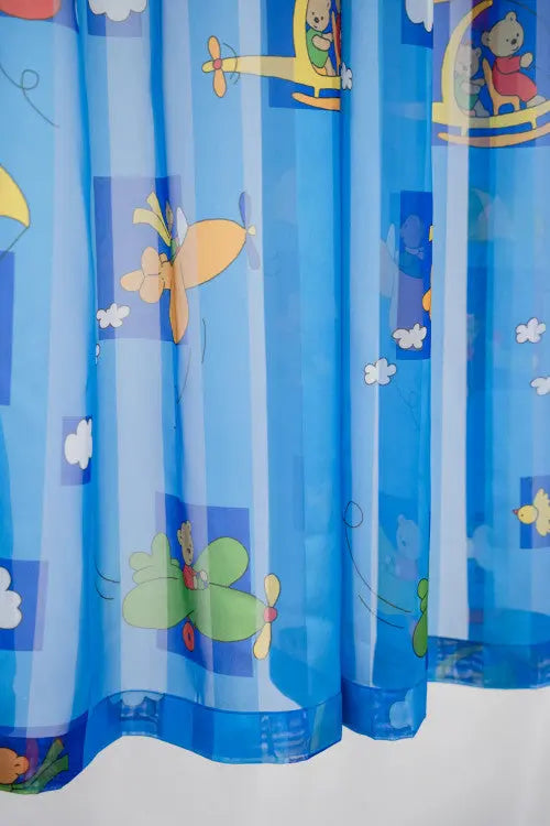 Kék macis voile függöny 140x170 / kék