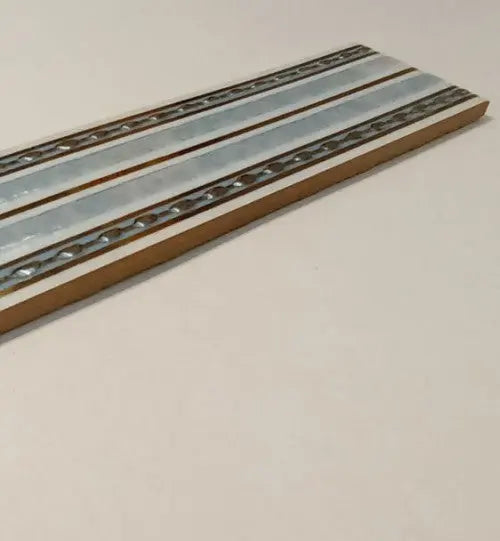 Kék színű aranyozott mintázatú dekor/Sopot