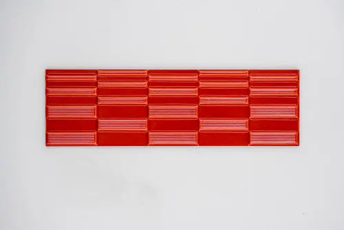 Látványos piros listello/Prisma 20R 6x20 / piros-bordó