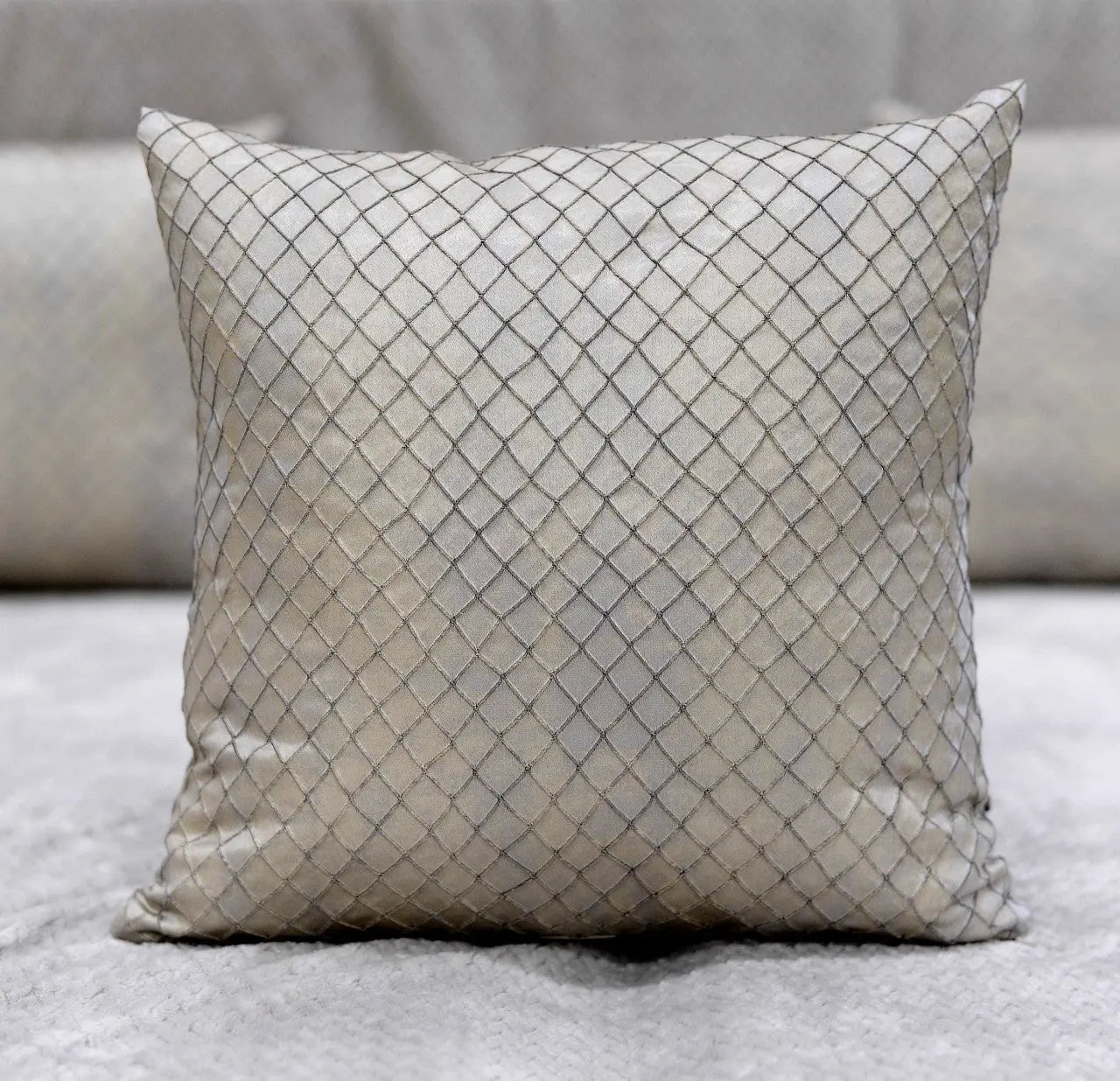 Macey silver díszpárna huzat 40x40 / szürke
