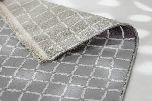 Magic szürke-fehér négyzetrácsos szőnyeg 221 004 133x190 / szürke