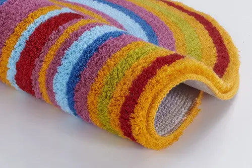 Mandala Multicolor fürdőszoba szőnyeg 80kör / sárga-narancs