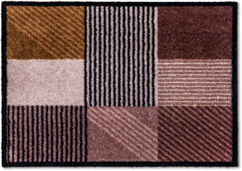 Manhattan Geomix kastanie-rose lábtörlő 50x70 / sárga-narancs