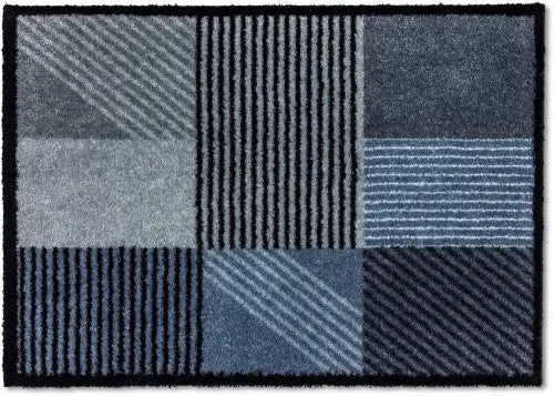 Manhattan Geomix polartürkis lábtörlő 50x70 / kék