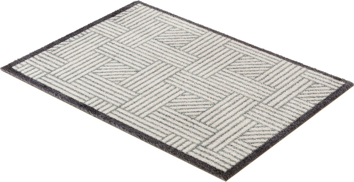 Manhattan Streifengitter silver-grau lábtörlő 50x70 / szürke