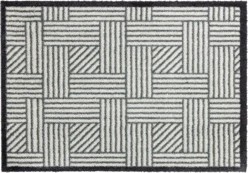 Manhattan Streifengitter silver-grau lábtörlő 50x70 / szürke