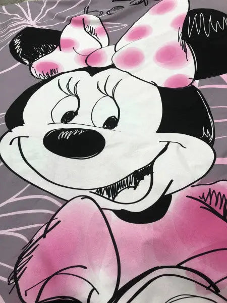 Minnie ágynemű 140x200+50x70 / rózsaszín-lila