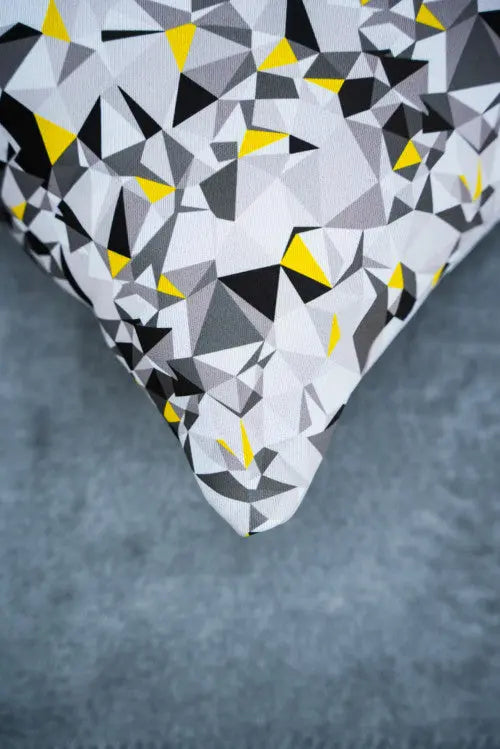 Mozaik díszpárna szett 17 3 darabos szett / sárga-narancs