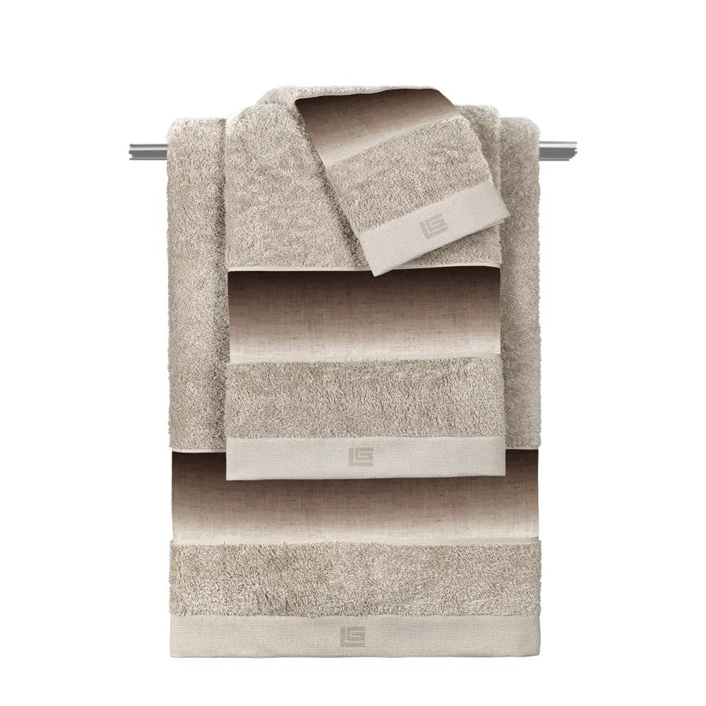 Mykonos natur törölköző szett 3 darabos szett / beige-barna