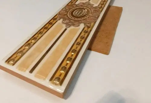 Narancs színű márványos listello/Sopot 5x20 / sárga-narancs