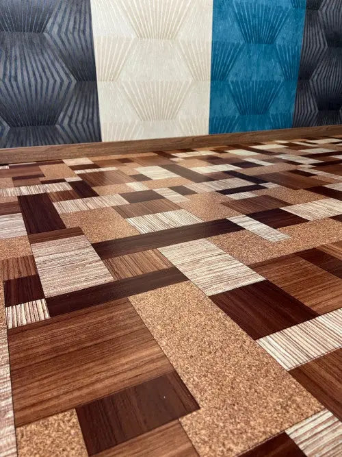 Négyzet mintás tekercses vinyl padló 200 cm-es 200 cm-es / beige-barna