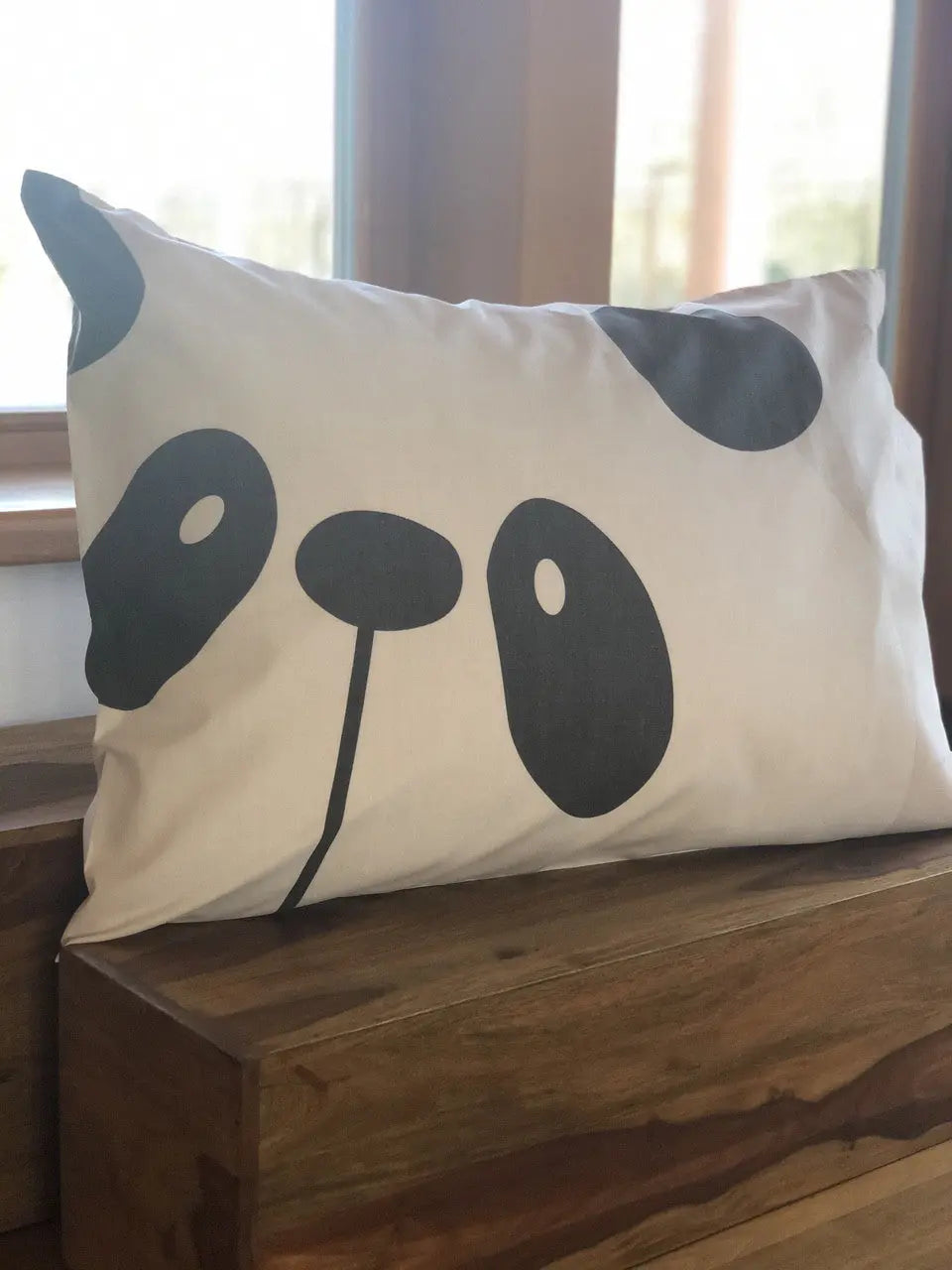 Panda díszpárna huzat 50x70 / szürke