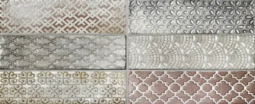 Patchwork dekor/Pastella 25x60 / szürke