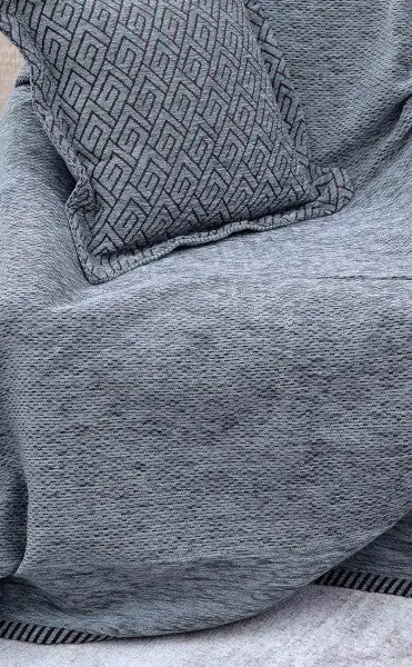 Piquet chess grey díszpárna huzat 50x50 / szürke